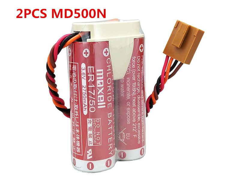 MD500N pour Kawasaki 2PCS MD500N 50750-1018 3.6V Robot Battery Wansheng ER17/50