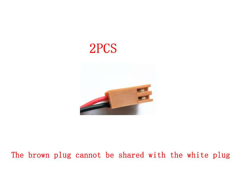 2PCS Panasonic BR-2/3A 3V PLC Brown Plug