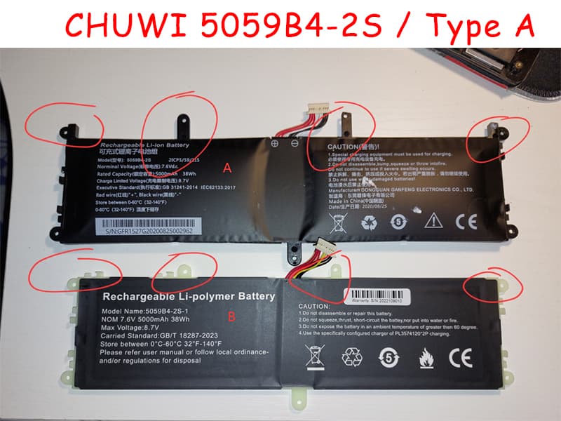 5059B4-2S pour CHUWI Freebook