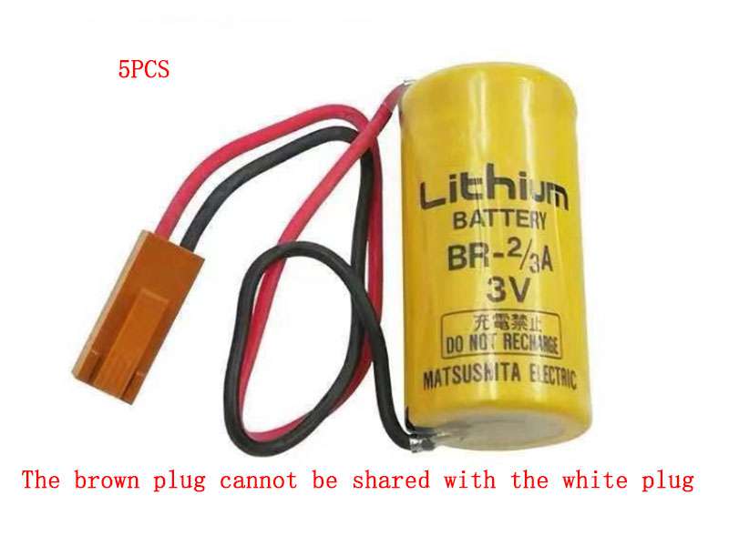 BR17335 pour 5PCS Panasonic BR-2/3A 3V PLC Brown Plug