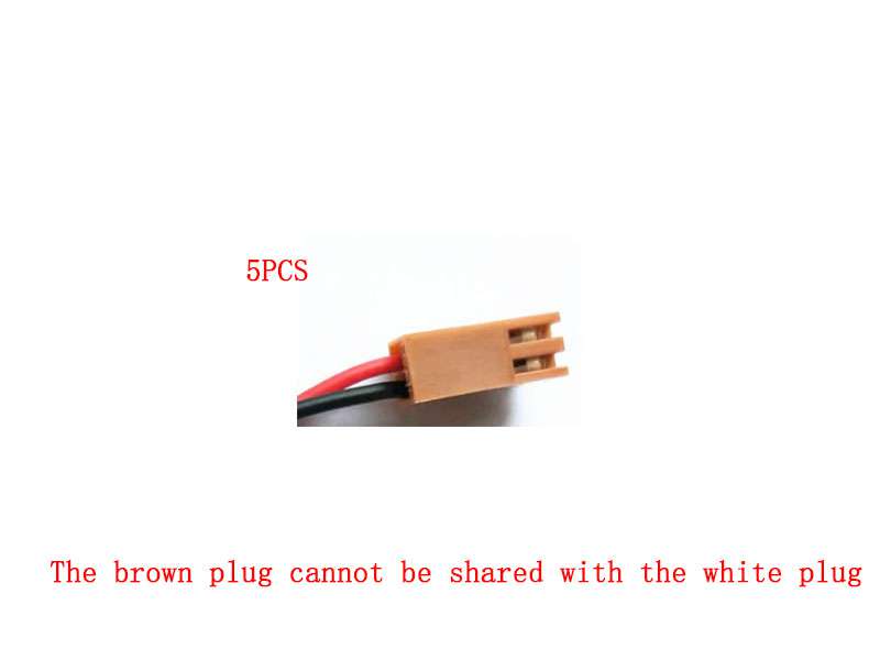 5PCS Panasonic BR-2/3A 3V PLC Brown Plug
