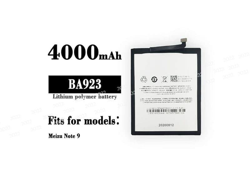 BA923 pour Meizu Note 9 M923Q M1923