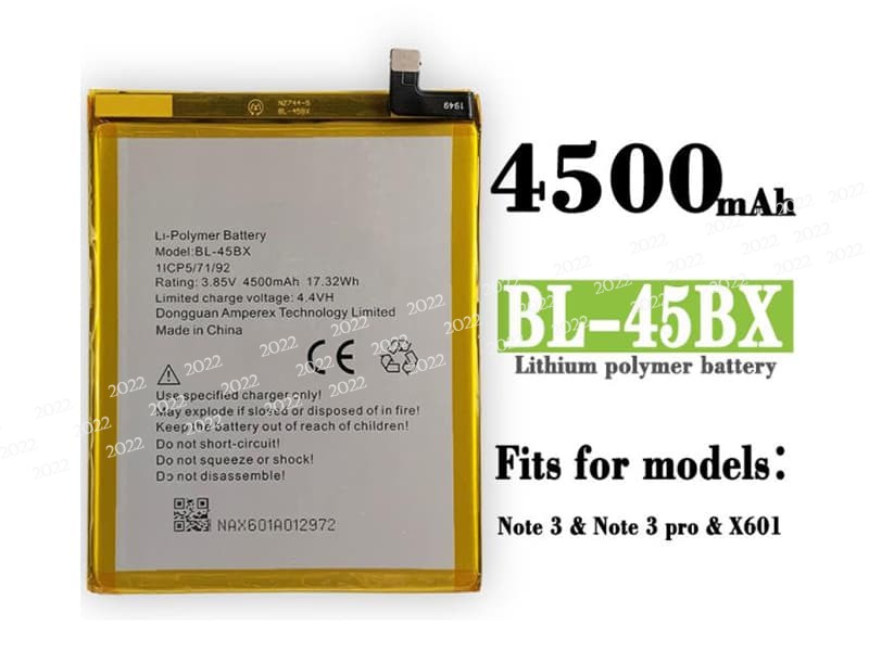 BL-45BX pour Infinix Note 3 X601 Note3 PRO