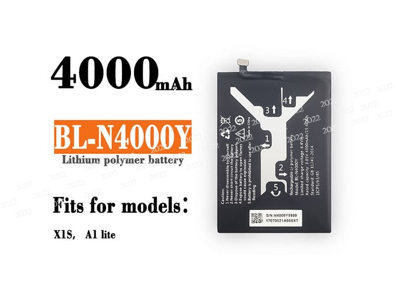 BL-N4000Y pour Gionee X1S/A1 Lite/S10 Lite