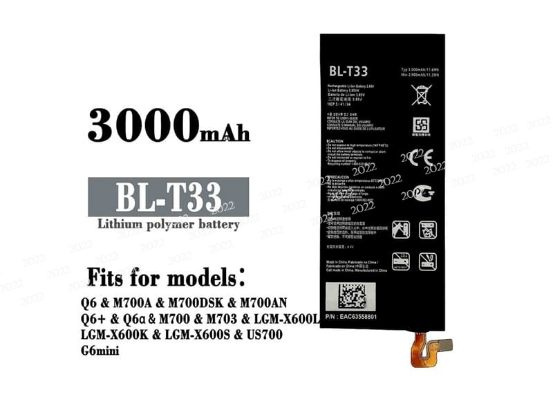 BL-T33 pour LG Q6 M700A M700AN M700DSK M700N