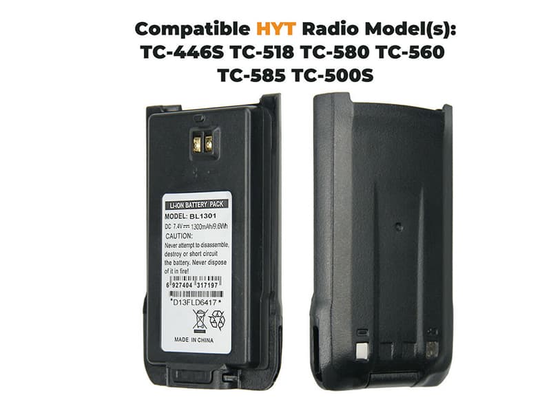 BL1301 pour HYT TC-446S TC-518 TC-580 TC-560 TC-585 TC-500 TC-446S TC-500S TC-560 TC-585 Radio