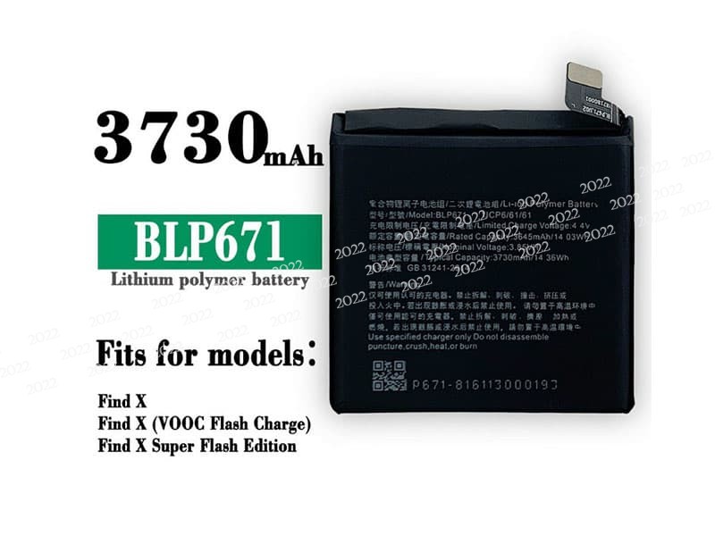 BLP671 pour OPPO Find X
