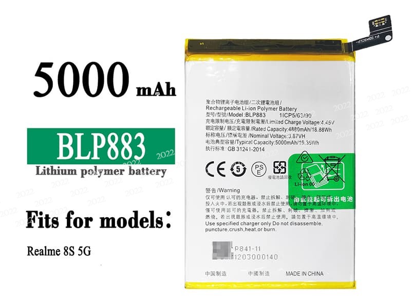 BLP883 pour OPPO Realme 8S 5G