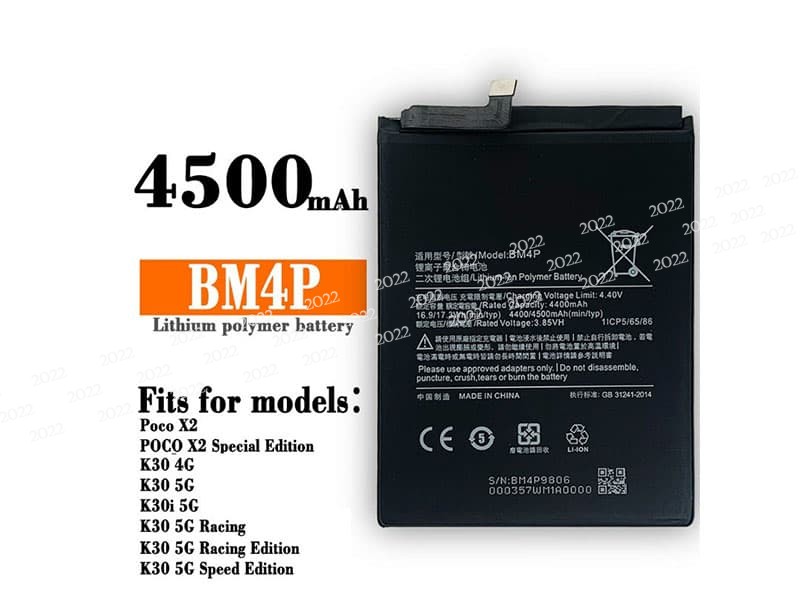 BM4P pour XIAOMI REDMI K30 HONGMI K30 POCO X2