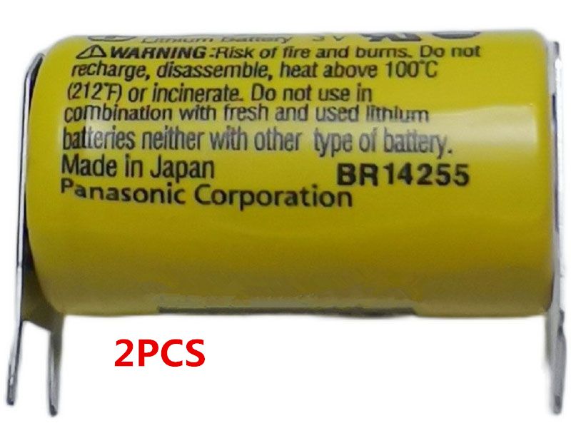 BR14255-2PCS pour Panasonic BR-1/2AA,BR-1/2AAE2PN 3V 1/2 AA