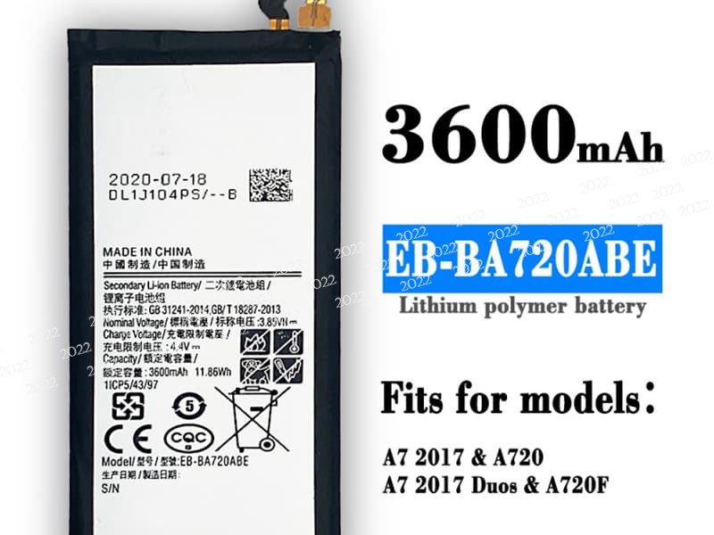 EB-BA720ABE pour Samsung Galaxy A720/A7 2017
