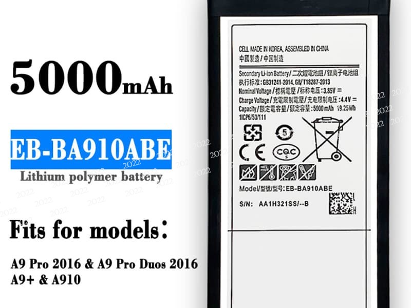 EB-BA910ABE pour Samsung A9100 A910F A9pro