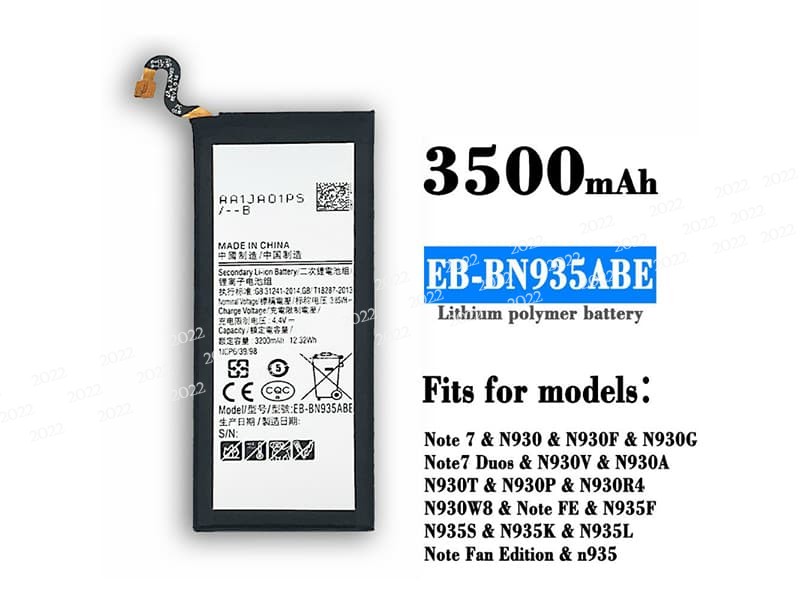 EB-BN935ABE pour Samsung Note 7/N935 NOTE FE