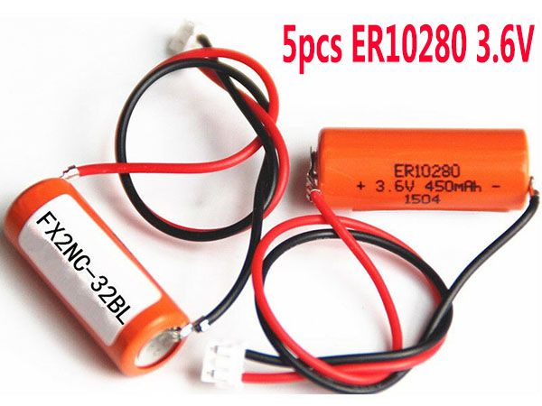 FX2NC-32BL pour Mitsubishi FX2NC-32BL ER10280 battery with white interface 5PCS