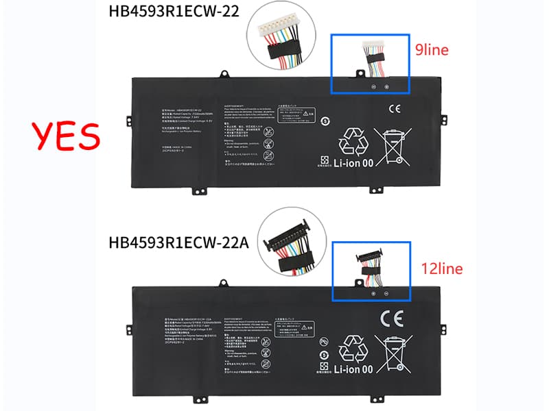 HB4593R1ECW-22 pour Huawei MateBook 14 2020 2021 AMD KLVL-WFH9