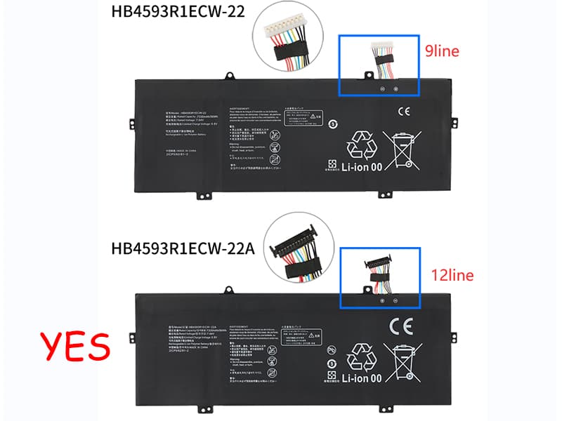 HB4593R1ECW-22A pour Huawei MateBook 14 2020 2021 AMD KLVL-WFH9