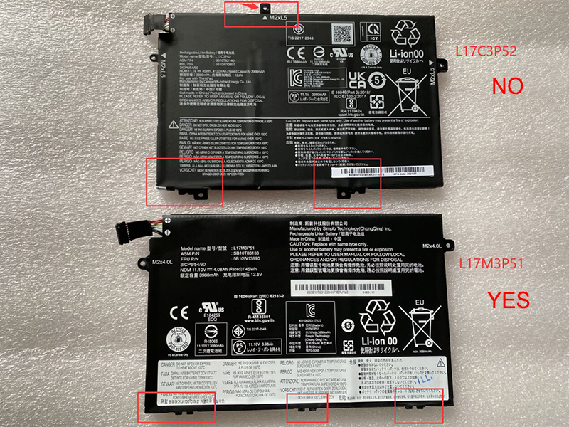 L17M3P51 pour Lenovo E480 E485 E495 E580 E585 E490 E590