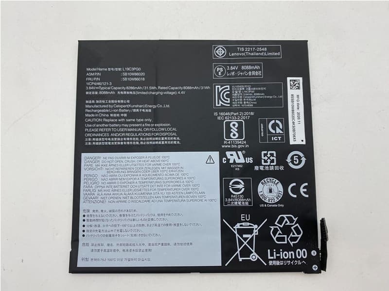 L19C3PG0 L19M3PG0 SB10W86019 SB10W86021 Batteria Per LENOVO Chromebook 10E Table