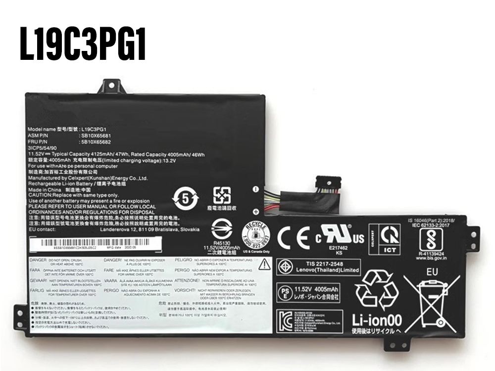 L19L3PG1 L19M3PG1 L19C3PG1 Batteria Per Lenovo 300e Chromebook 2nd Gen