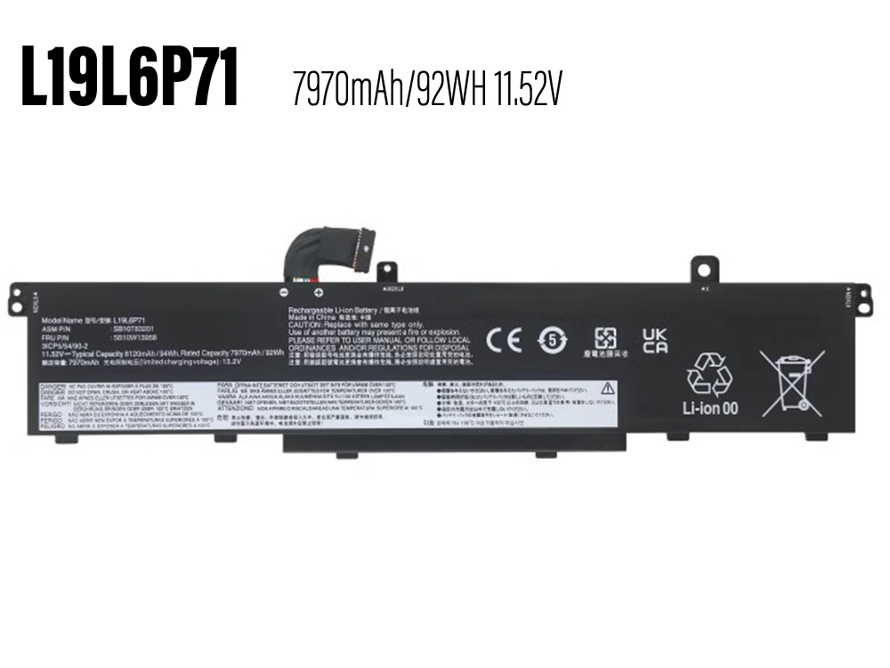 L19L6P71 pour LENOVO ThinkPad P15/P17/T15g Gen 1