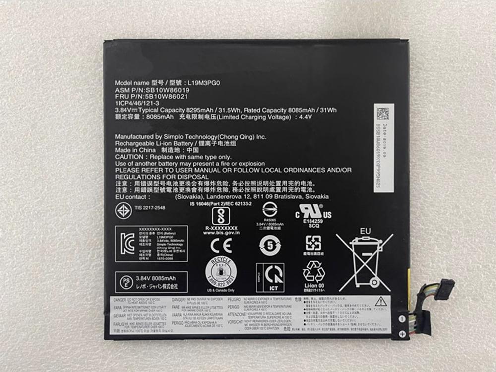 L19M3PG0 pour Lenovo 10e Chromebook Tablet