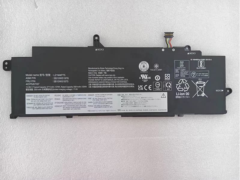 L21M4P75 Batteria Per Lenovo ThinkPad X13 Gen 3