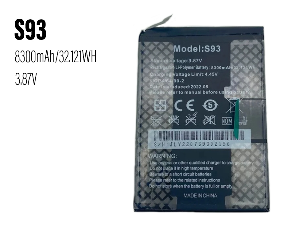 S93 Batteria Per Oukitel WP17 F150 R022