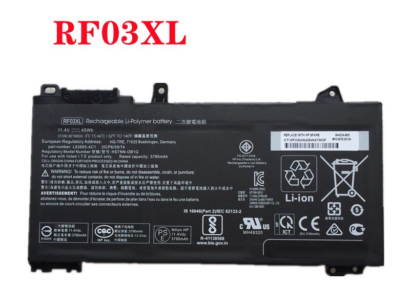 RF03XL pour HP L84354-005 L83685-271 L83685-AC1 HSTNN-OB1Q