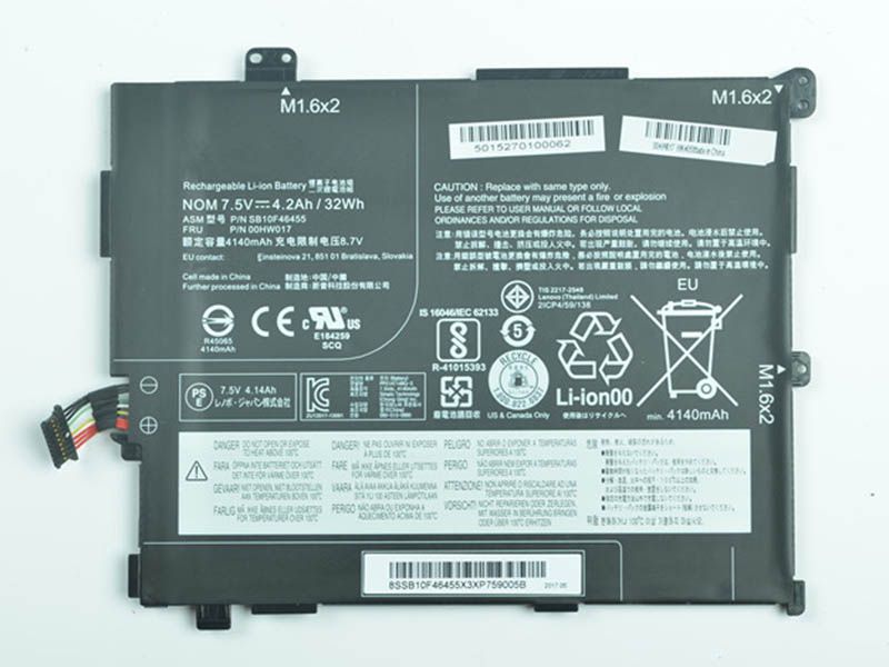 SB10F46455 pour Lenovo ThinkPad 10 2nd 20E3 20E4 Gen