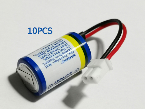 ER14250 pour Delta programming DVP-32EH DVP-80EH 1/2 AA PLC batteries with plug(10pcs)
