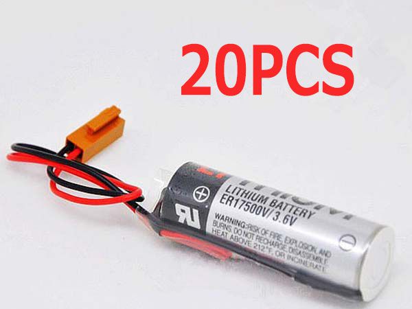 ER17500V pour ER17500V ER17/50 CS1W-BAT01 PLC Batteries With Brown Plug 20pcs